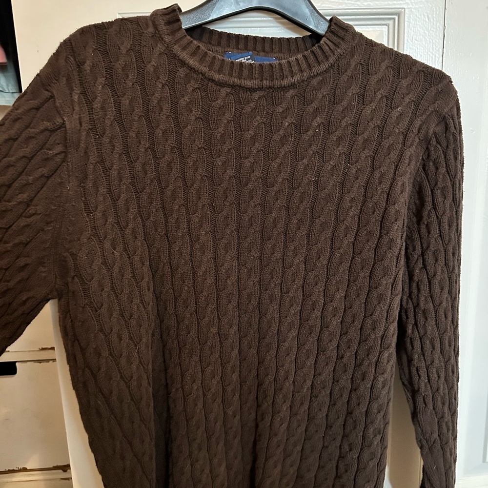 Karen Scott Brown Knit Sweater